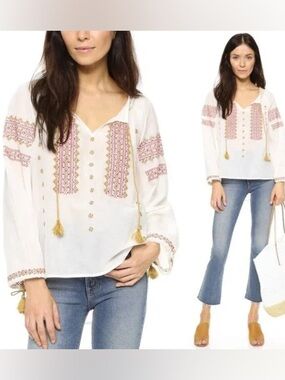 Roberta Roller Rabbit Peasant Blouse Top